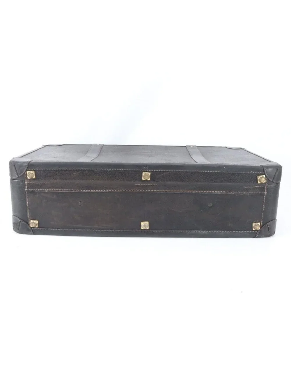 Gucci Vintage Leather Trunk Hardcase Bag Suitcase Black